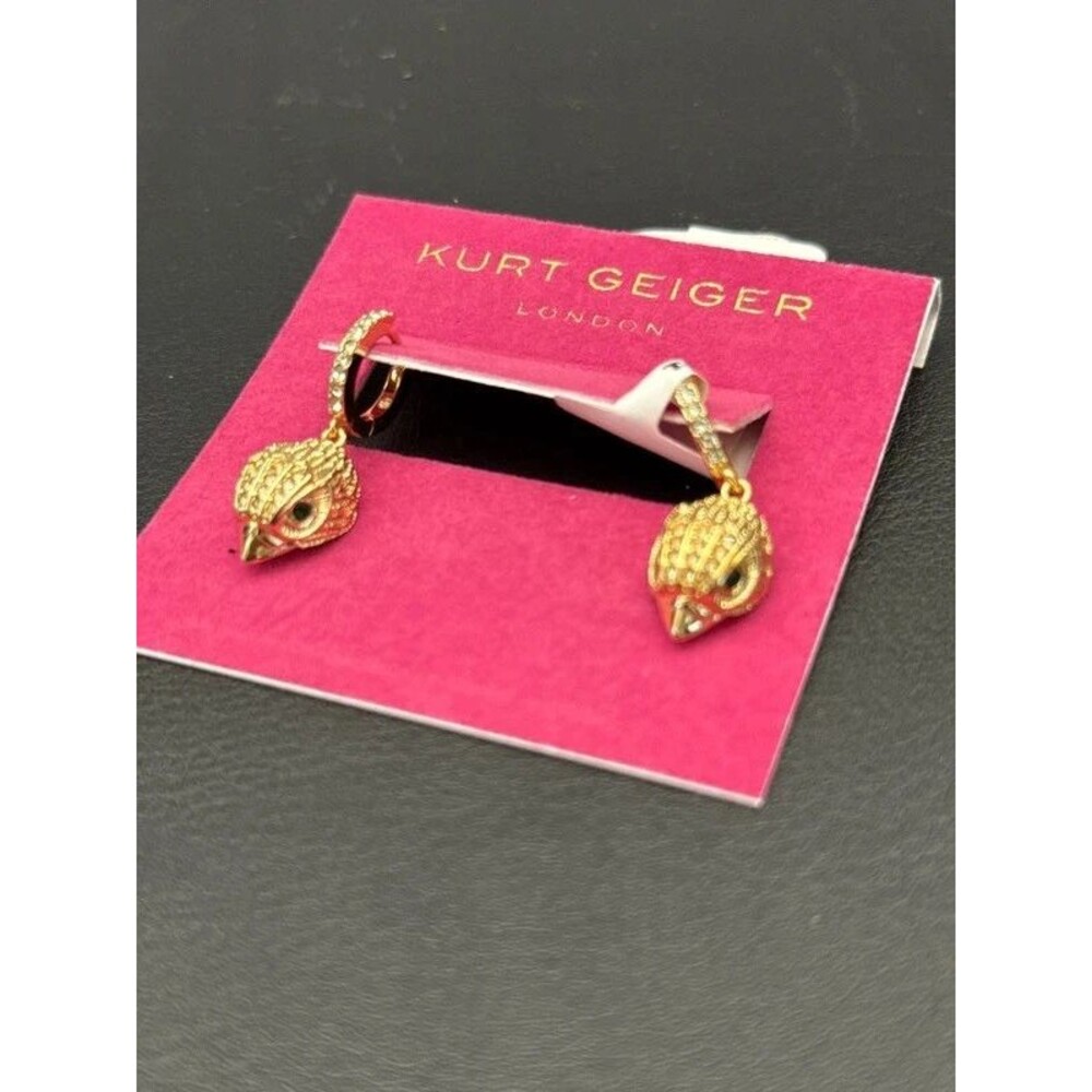 Kurt Geiger London Eagle Drop Huggie Earrings
